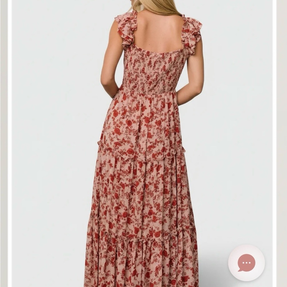 Baltic Born Martina Maxi Dress, Blush + Red - Picture 3 of 5